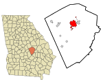 Laurens County Georgia Incorporated and Unincorporated areas Dublin Highlighted